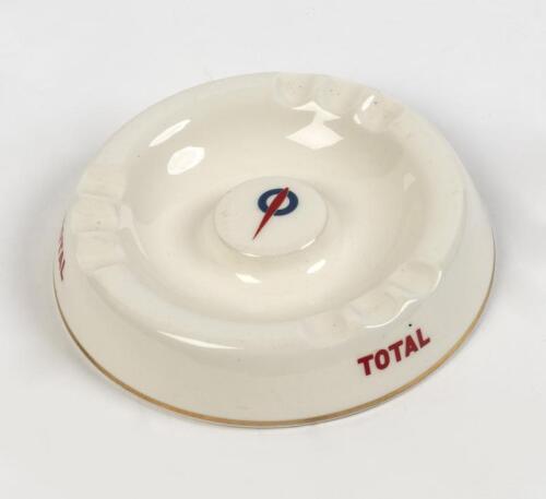 TOTAL: A vintage porcelain Total branded ashtray by Continental, South Africa, 19.5cm diameter