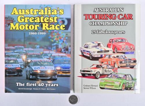 AUSTRALIAN TOURING: Two large format hardcover books on touring cars in Australia including "Australia's Greatest Motor Race" by David Greenhalgh, Thomas B Floyd and Bill Tuckey