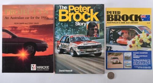 PETER BROCK: Three books relating to Peter Brock, including "The Peter Brock Story" by David Hassall