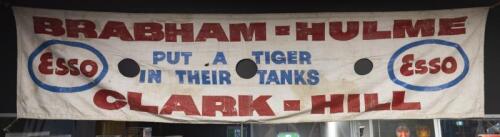 BRABHAM: A rare original large event banner from the Tasman Series (c.1967) (3.4m long)