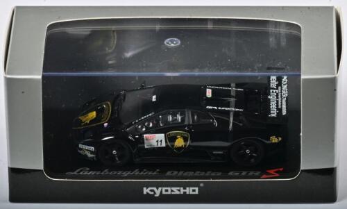 LAMBORGHINI: A 1:43 scale NOS Kyosho Lamborghini Diablo GTR-S black #11 die-cast model