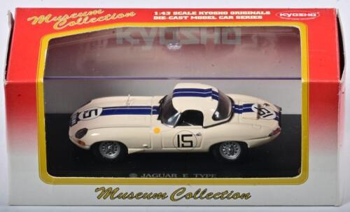 JAGUAR: A 1:43 scale NOS Kyosho Jaguar E-Type Roadster 1963 Le Mans #15 die-cast model