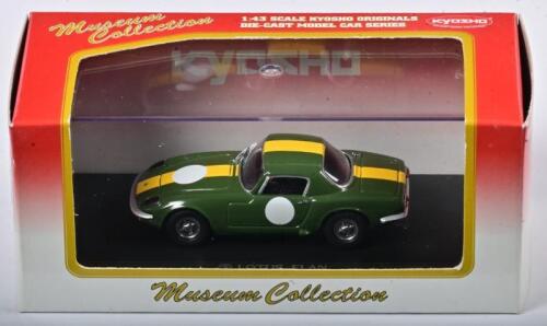 LOTUS: A 1:43 scale NOS Kyosho Lotus Elan 26R green/yellow stripe die-cast model