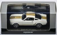 SHELBY: A 1:43 scale NOS Kyosho Shelby GT-350H fastback 1966 white/gold stripes die-cast model