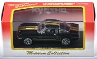 SHELBY: A 1:43 scale NOS Kyosho Shelby GT-350H fastback black/gold stripes die-cast model