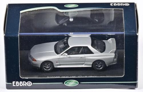 NISSAN: A 1:43 scale NOS Ebbro Nissan Skyline GT-R R32 silver die-cast model