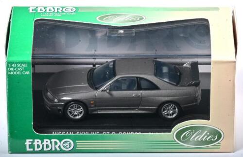 NISSAN: A 1:43 scale NOS Ebbro Nissan Skyline GT-R BCNR33 grey die-cast model