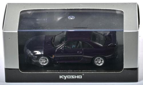 NISSAN: A 1:43 scale NOS Kyosho Nissan Skyline GT-R BCNR33 1995 midnight purple die-cast model