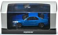 NISSAN: A 1:43 scale NOS Kyosho Nissan Skyline GT-R V-spec II BNR34 bayside blue die-cast model