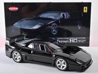 FERRARI: A 1:18 scale NOS Kyosho Ferrari F40 light weight LM wing black die-cast model