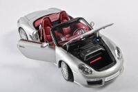 PORSCHE: A 1:18 scale NOS Kyosho Porsche Boxster S RS60 silver die-cast model - 3