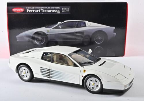 FERRARI: A 1:18 scale NOS Kyosho Ferrari Testarossa 1984 white die-cast model