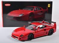 FERRARI: A 1:18 scale NOS Kyosho Ferrari F40 light weight LM wing red die-cast model