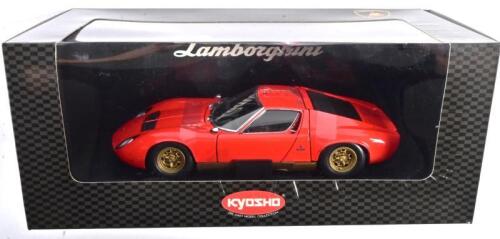 LAMBORGHINI: A 1:18 scale NOS Kyosho Lamborghini Miura P400SV red die-cast model