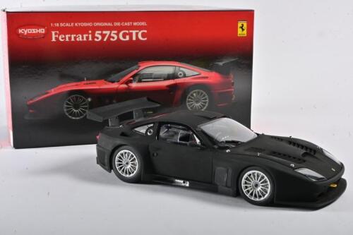 FERRARI: A 1:18 scale NOS Kyosho Ferrari 575GTC 2004 black die-cast model