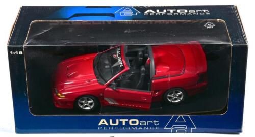 MUSTANG: A NOS 1:18 scale Autoart Mustang Saleen S351 Convertible - red, die-cast model