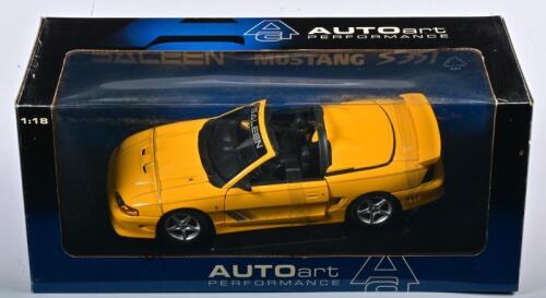 MUSTANG: A NOS 1:18 scale Autoart Mustang Saleen S351 Convertible - yellow, die-cast model