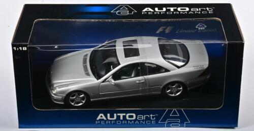 MERCEDES-BENZ: A NOS 1:18 scale Autoart Mercedes-Benz CL55 AMG "F1 Limited Edition"- silver, die-cast model