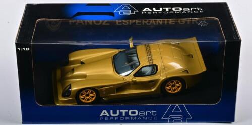 PANOZ: A NOS 1:18 scale Autoart Panoz Esperante GTR-1 - gold, die-cast model