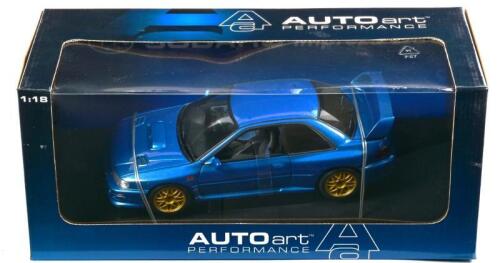SUBARU: A NOS 1:18 scale Autoart Subaru Impreza 22B RHD - metallic blue, die-cast model