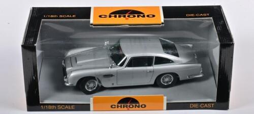 ASTON MARTIN: A 1:18 scale Chrono Models DB5 1963 - Silver, die-cast model