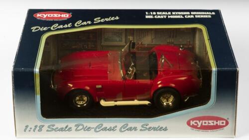 SHELBY: A 1:18 scale NOS Kyosho Shelby Cobra 427 S/C red die-cast model