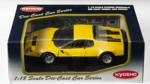 FERRARI: A 1:18 scale NOS Kyosho Ferrari 365 GT4/BB yellow die-cast model