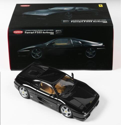 FERRARI: A 1:18 scale NOS Kyosho Ferrari F355 berlinetta 1995 black die-cast model