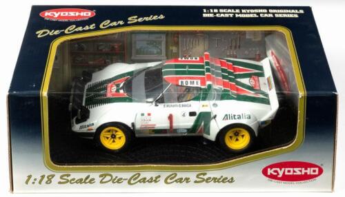 LANCIA: A 1:18 scale NOS Kyosho Lancia Stratos HF Rally 1977 Monte Carlo #1 die-cast model