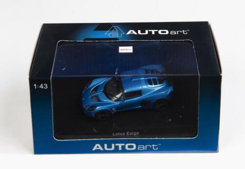 LOTUS: A 1:43 scale NOS Autoart Lotus Exige MKII 2005 blue metallic die-cast model