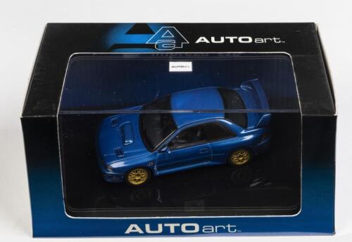 SUBARU: A 1:43 scale NOS Autoart Subaru Impreza 22B metallic blue die-cast model