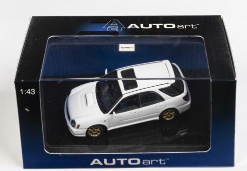 SUBARU: A 1:43 scale NOS Autoart Subaru New Age Impreza WRX STI Wagon white die-cast model