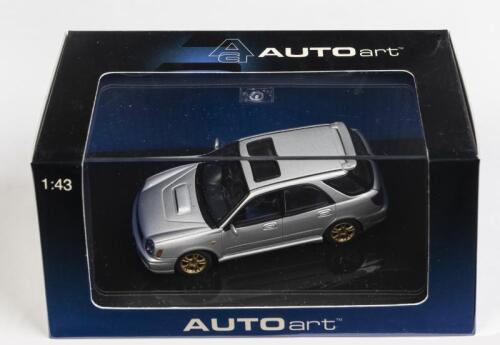 SUBARU: A 1:43 scale NOS Autoart Subaru New Age Impreza WRX STI Wagon silver die-cast model