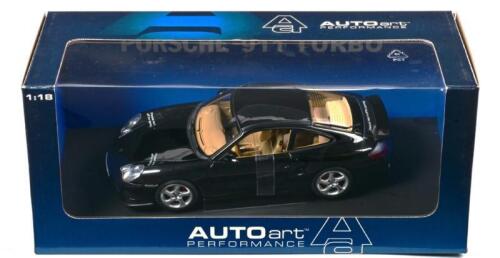 PORSCHE: A NOS 1:18 scale Autoart Porsche 911 (996) Turbo - black, die-cast model