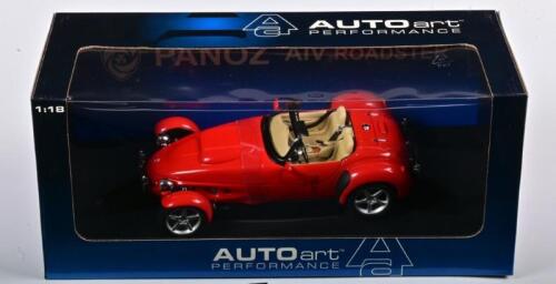 PANOZ: A NOS 1:18 scale Autoart Panoz AIV Roadster - red, die-cast model
