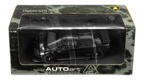 LAMBORGHINI: A NOS 1:18 scale Autoart Lamborghini Diablo GTR - Black, die-cast model