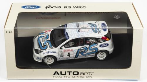 FORD: A NOS 1:18 scale Autoart Ford Focus RS WRC 2003 Rally Monte Carlo; Martin/Park #4, die-cast model