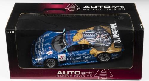 MERCEDES-BENZ: A NOS 1:18 scale Autoart Mercedes-Benz CLK GTR FIA GT 1998 "Original-Teile"; Maylander/Bouchut #11, die-cast model