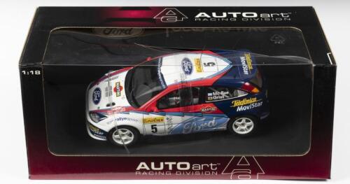 FORD: A NOS 1:18 scale Autoart Ford Focus RS WRC 2002 Rally Monte Carlo; Colin McRae/N. Grist #5, die-cast model