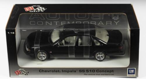 CHEVROLET: A NOS 1:18 scale Autoart Chevrolet Impala 510 SS - Black, die-cast model