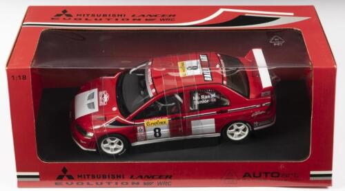 MITSUBISHI: A NOS 1:18 scale Autoart Mitsubishi Lancer EVO VII WRC 2002 Rally Monte Carlo; Colin McRae/Senior #8, die-cast model