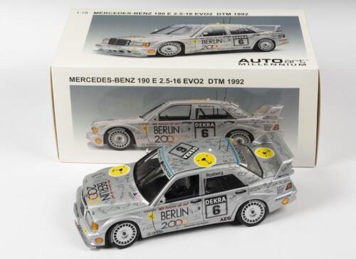 MERCEDES-BENZ: A NOS 1:18 scale Autoart Mercedes-Benz 190E 2.5-16 EVO2 DTM 1992 "Berlin 2000" Keke Rosberg #6, die-cast model