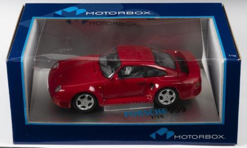 PORSCHE: A NOS 1:18 scale Motorbox/Exoto Models Porsche 959 - Red with Grey Interior, die-cast model