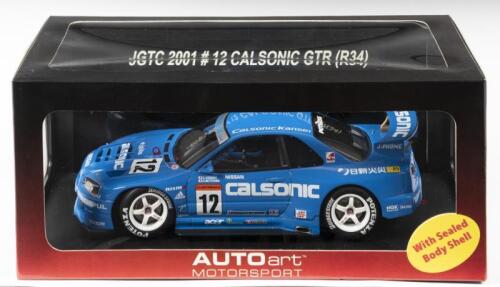 NISSAN: A NOS 1:18 scale Autoart Nissan Skyline GTR (R34) JGTC 2001 "Calsonic" Hoshino/Motoyama #12, die-cast model