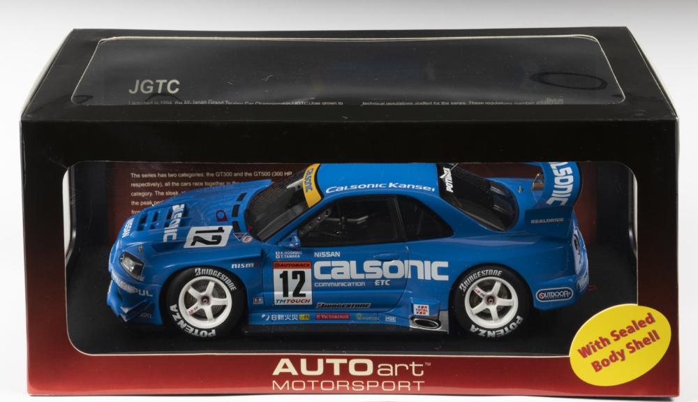 NISSAN: A NOS 1:18 scale Autoart Nissan Skyline GTR (R34) JGTC