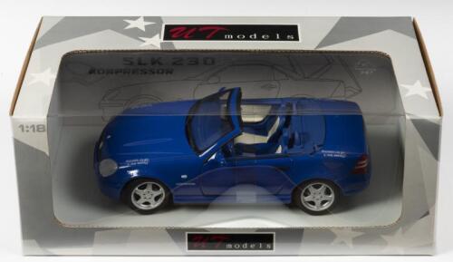 MERCEDES-BENZ: A NOS 1:18 scale UT Models Mercedes-Benz SLK 230 - Blue, die-cast model