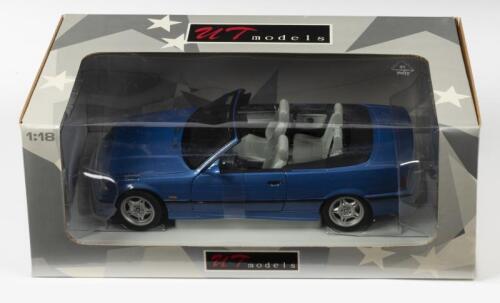 BMW: A NOS 1:18 scale UT Models BMW M3 E36 Cabriolet - Metallic Blue, die-cast model