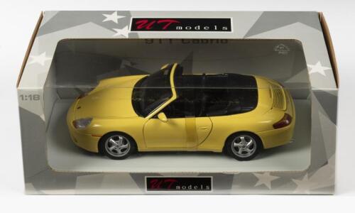 PORSCHE: A NOS 1:18 scale UT Models Porsche 911 (996) Cabrio - Yellow, die-cast model