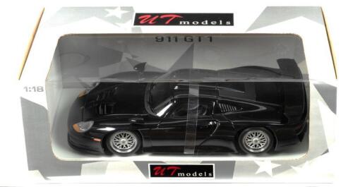 PORSCHE: A NOS 1:18 scale UT Models Porsche 911 1997 GT1 - Black, die-cast model