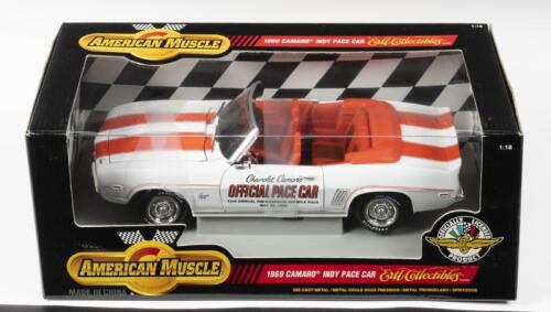 CAMARO: A NOS 1:18 scale American Muscle Camaro 1969 Indy Pace Car, die-cast model